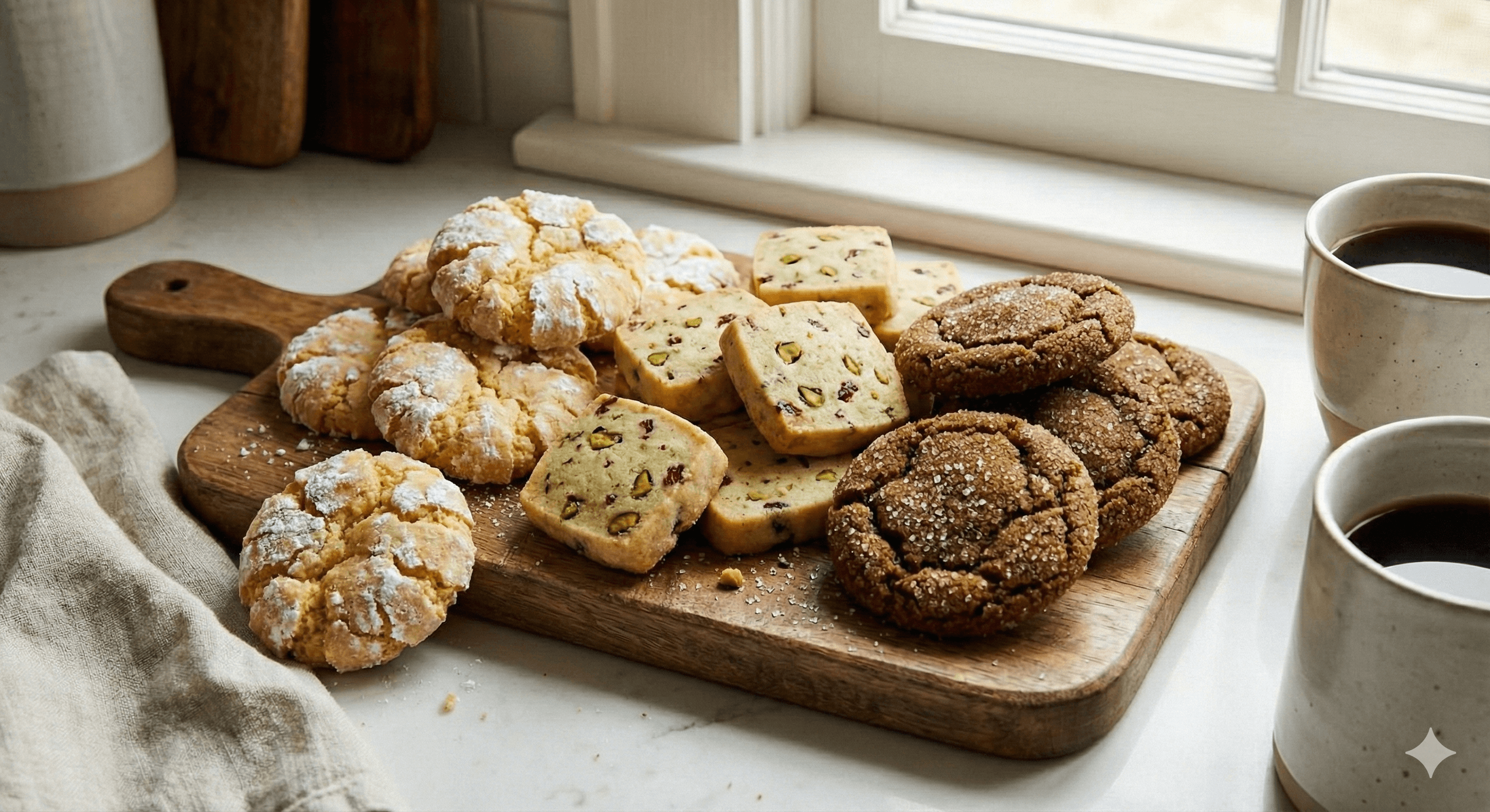 Double fudge brownie cookies with crackly top